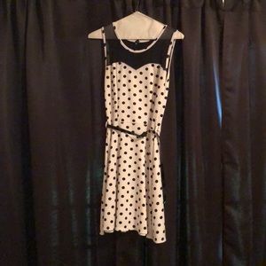 Black & white polka dot dress